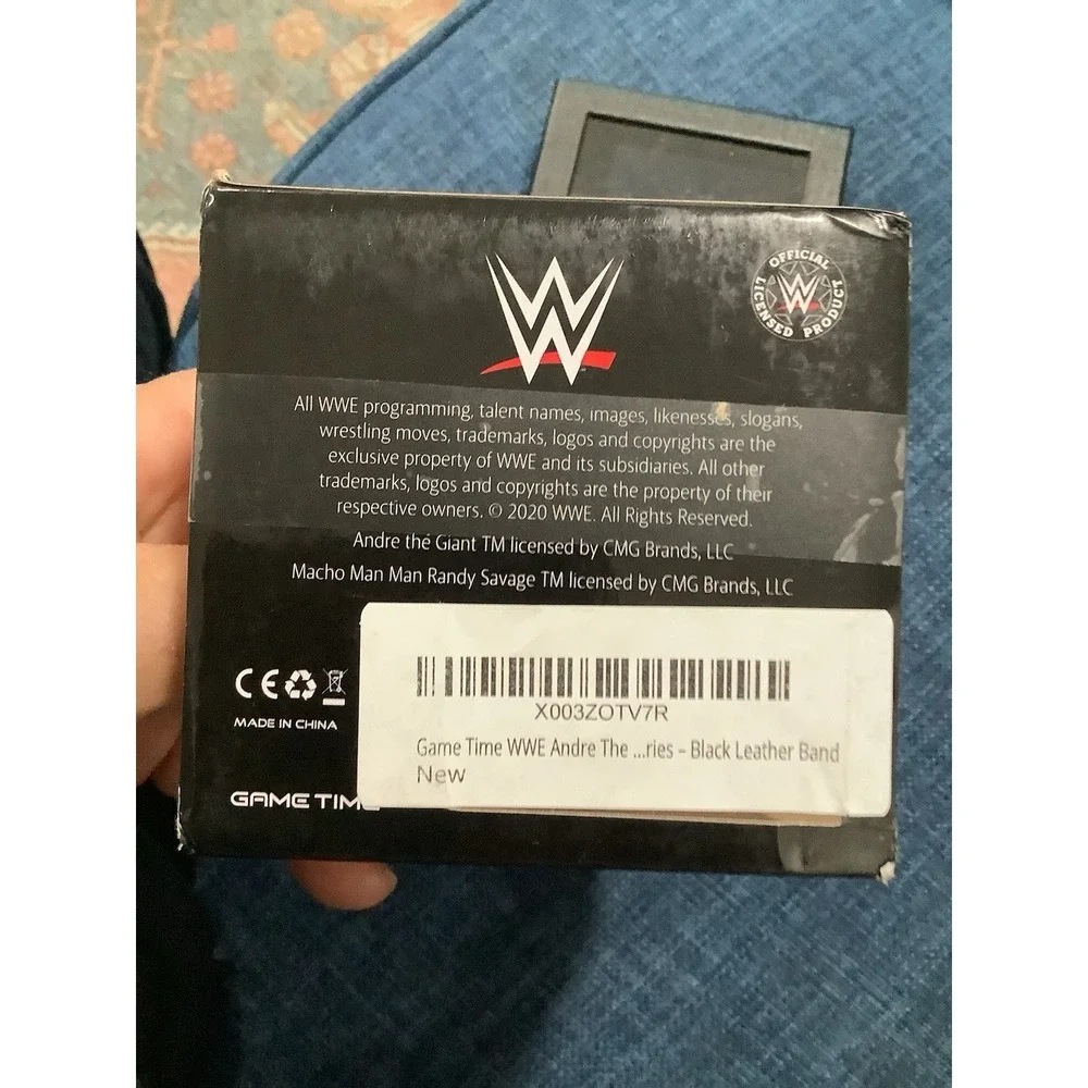 WWE Andre The Giant Watch Men's Size Black Leather Band Game Time New